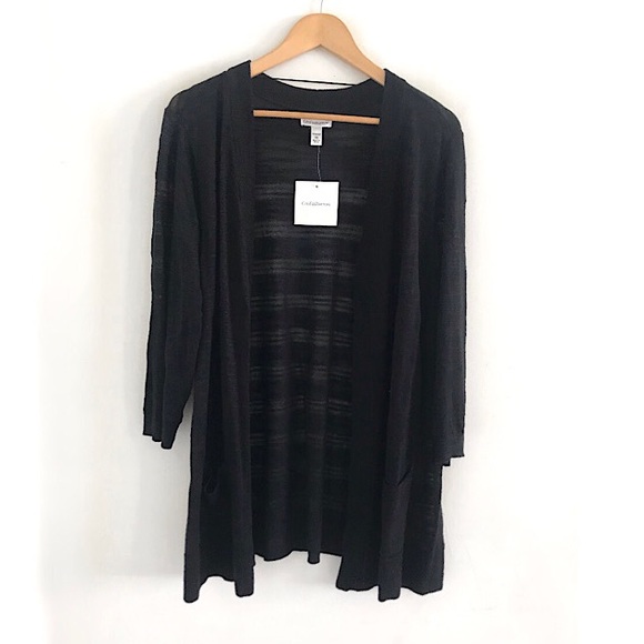croft & barrow Sweaters - 5 for $25. NWT Croft & Barrow open cardigan womens size L black